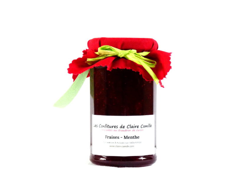 Confiture de fraises menthe